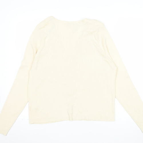 Marks and Spencer Women’s Ivory V-Neck Button Cardigan Size 20