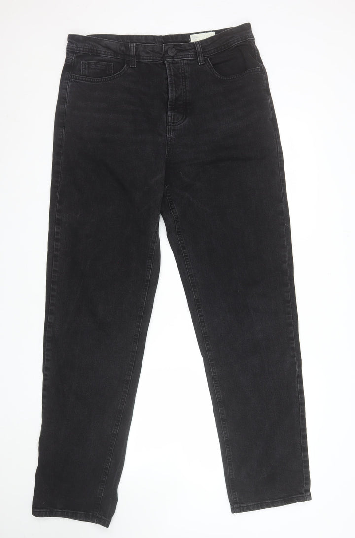 Denim Co Women’s Black Relaxed Stretch Straight Jeans Size 16L