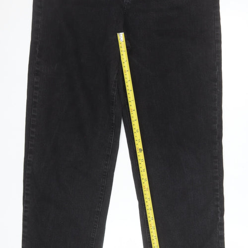 Denim Co Women’s Black Relaxed Stretch Straight Jeans Size 16L