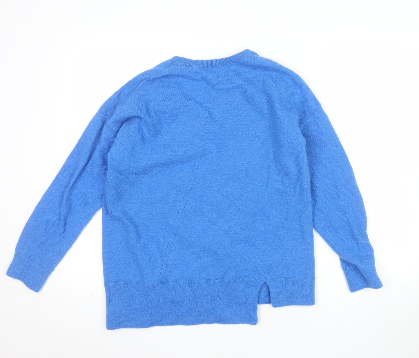 Capture Women’s Blue Lambswool V-Neck Pullover Jumper Size L