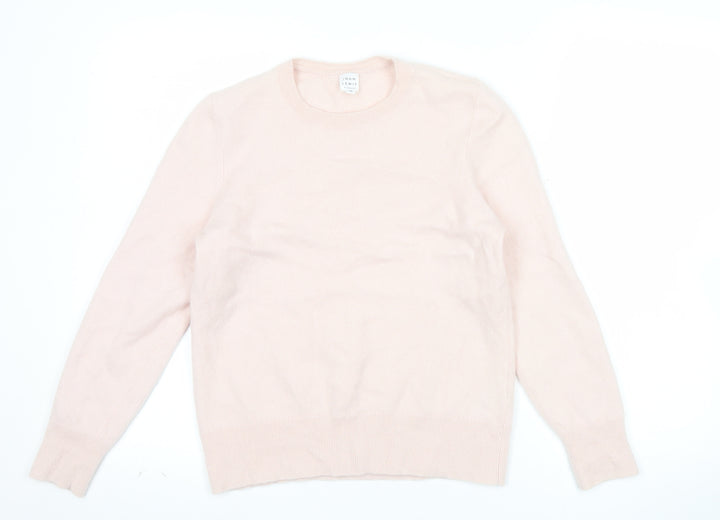 John Lewis Women’s Pink Cashmere Crew Neck Jumper Size 14
