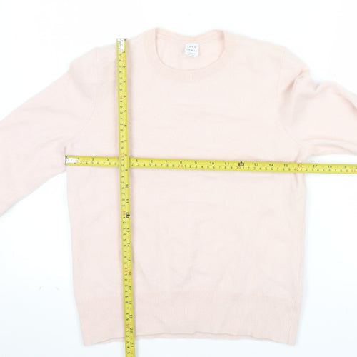 John Lewis Women’s Pink Cashmere Crew Neck Jumper Size 14