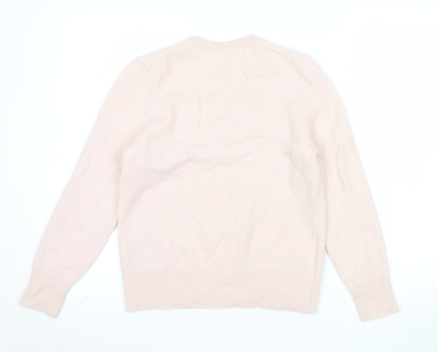 John Lewis Women’s Pink Cashmere Crew Neck Jumper Size 14