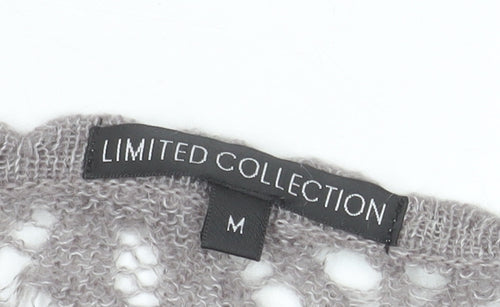Marks and Spencer Women’s Grey Open-Knit Wrap Jumper M