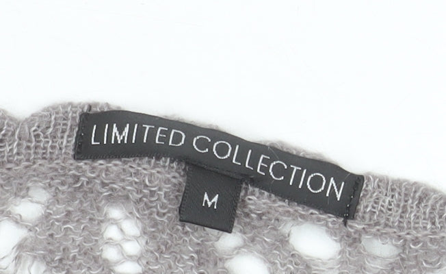 Marks and Spencer Women’s Grey Open-Knit Wrap Jumper M