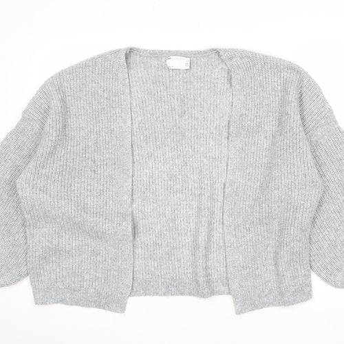 ASOS Design Curve Grey Knit Open Cardigan Women's UK 20 Long Sleeve