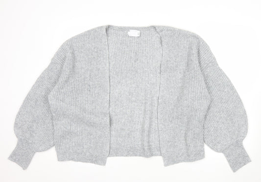 ASOS Design Curve Grey Knit Open Cardigan Women's UK 20 Long Sleeve