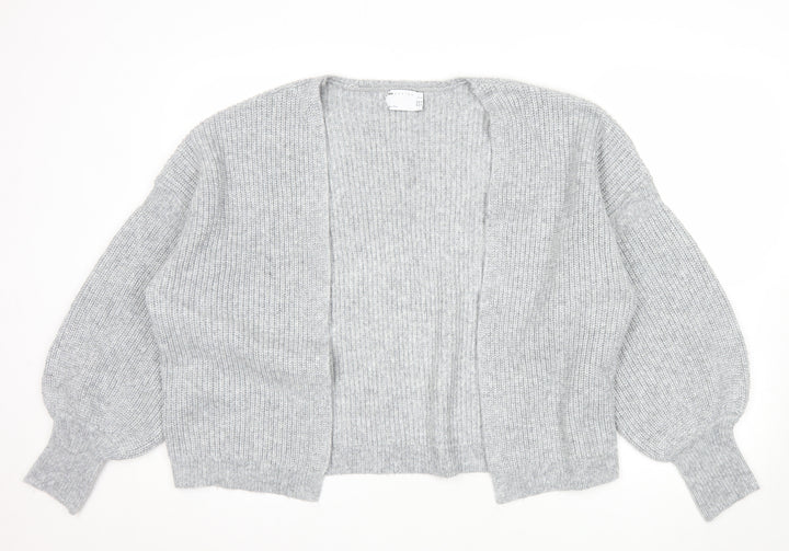 ASOS Design Curve Grey Knit Open Cardigan Women's UK 20 Long Sleeve