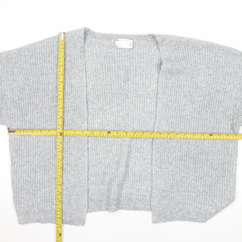 ASOS Design Curve Grey Knit Open Cardigan Women's UK 20 Long Sleeve
