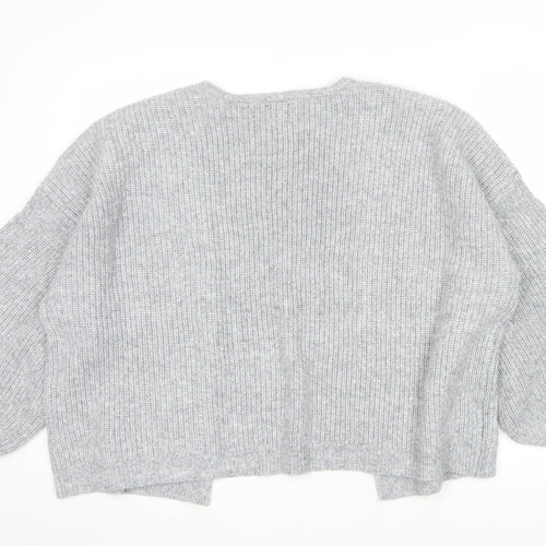 ASOS Design Curve Grey Knit Open Cardigan Women's UK 20 Long Sleeve