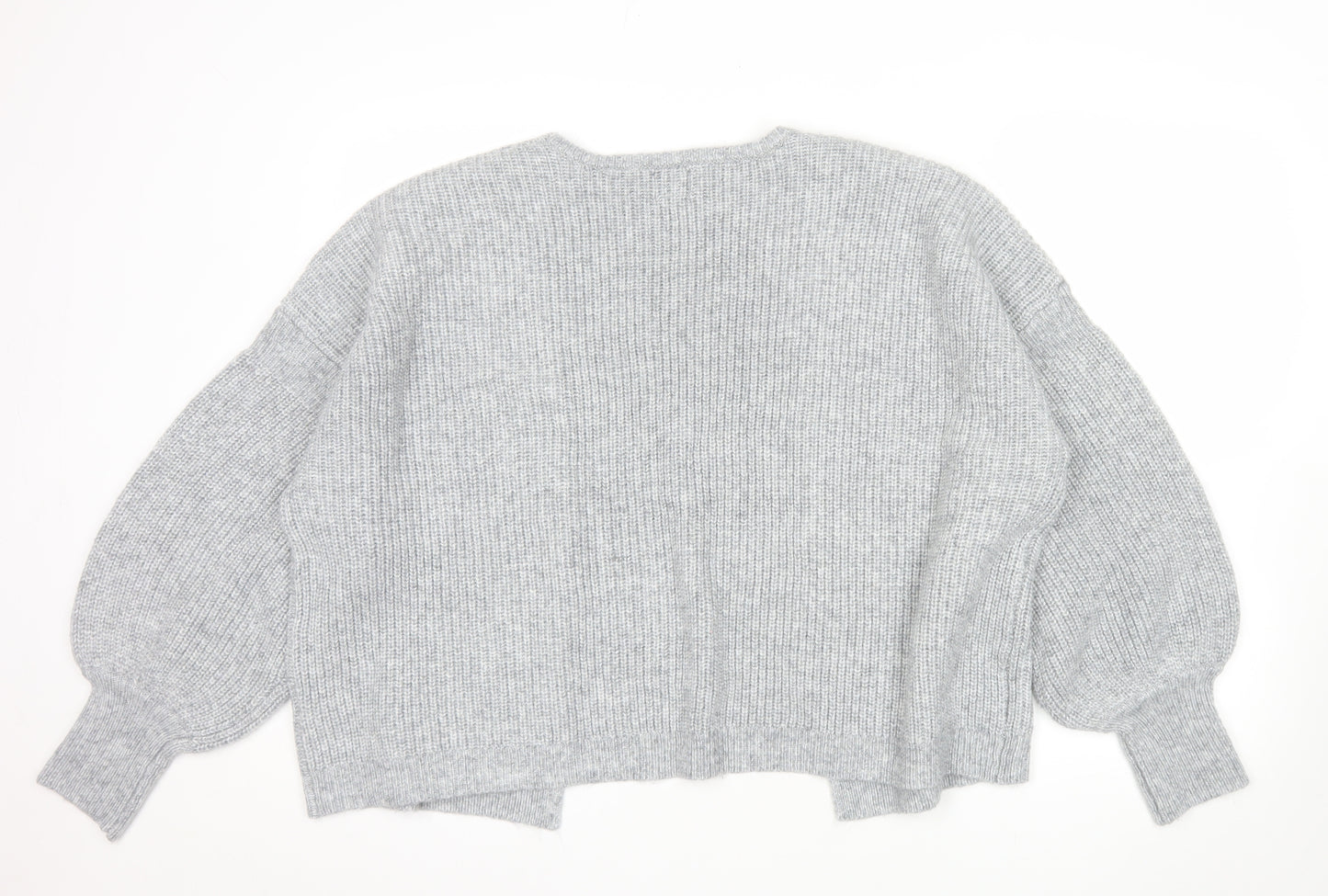 ASOS Design Curve Grey Knit Open Cardigan Women's UK 20 Long Sleeve