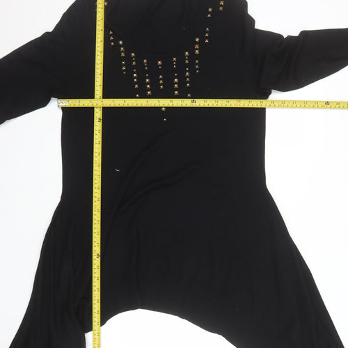 Marks and Spencer Women’s Black Studded Pullover Jumper Size 16