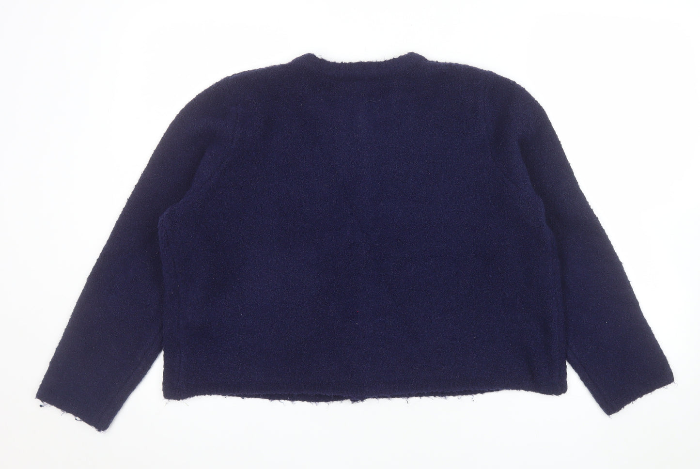 New Look Women's Blue Crew Neck Button Knit Cardigan Size 18