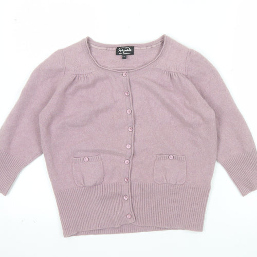 Marks and Spencer Women’s Purple Cashmere Cardigan Size 14