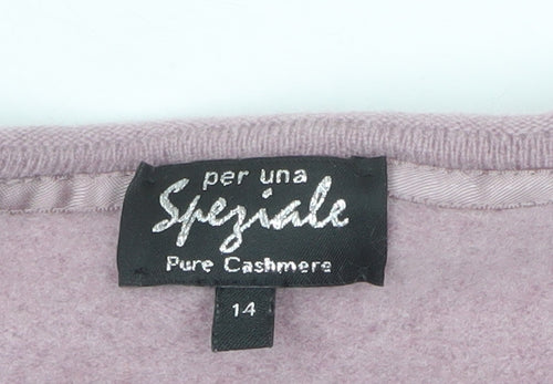 Marks and Spencer Women’s Purple Cashmere Cardigan Size 14
