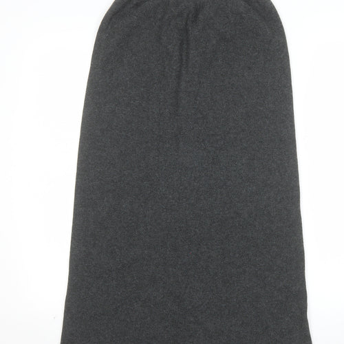 Primark Womens Grey Long Knit Button Front Pencil Skirt Size M 12/14