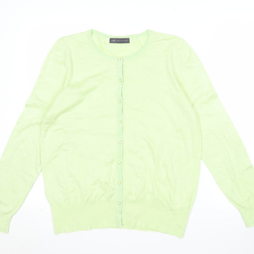 Marks and Spencer Women Green Cardigan Size 16 Viscose Blend
