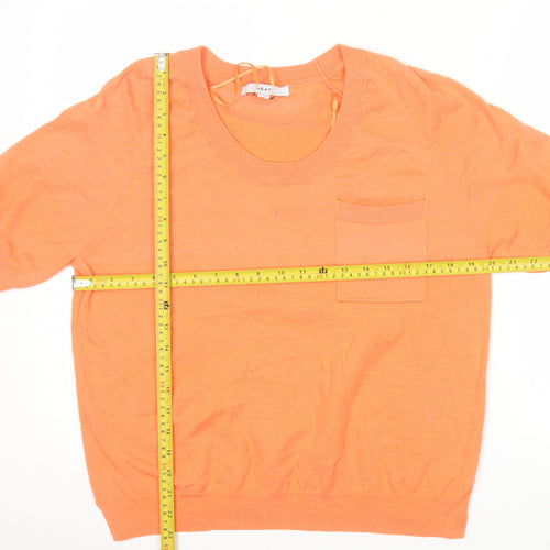 NEXT Women's Orange Crew Neck Short Sleeve Pullover Jumper Size 14