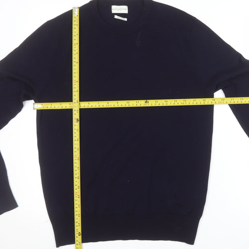 Ballantyne Men's Blue Wool Crew Neck Pullover Jumper Size M