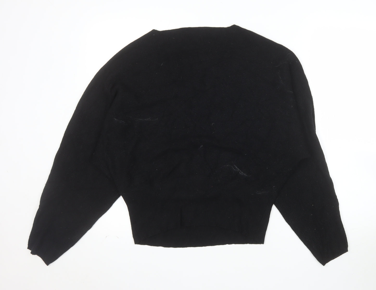 b.young Women's Black Boat Neck Knit Jumper Medium