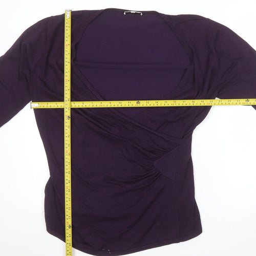 Kaliko Womens Purple Wrap V-Neck Jumper Size 8