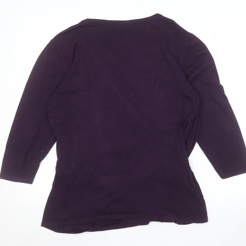 Kaliko Womens Purple Wrap V-Neck Jumper Size 8