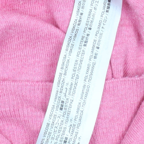 MNG Women’s Pink Knit Long Sleeve Pullover Jumper Size 12
