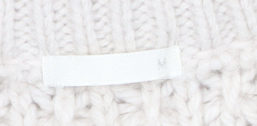 GU Womens Beige Cable Knit Button Cardigan M Chunky Knit Jumper