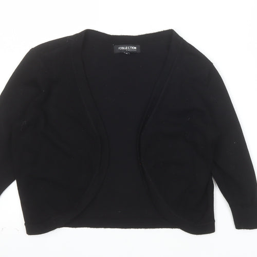 Debenhams Women’s Black Viscose Knit V-Neck Cardigan Size 10