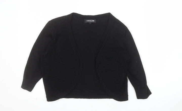 Debenhams Women’s Black Viscose Knit V-Neck Cardigan Size 10