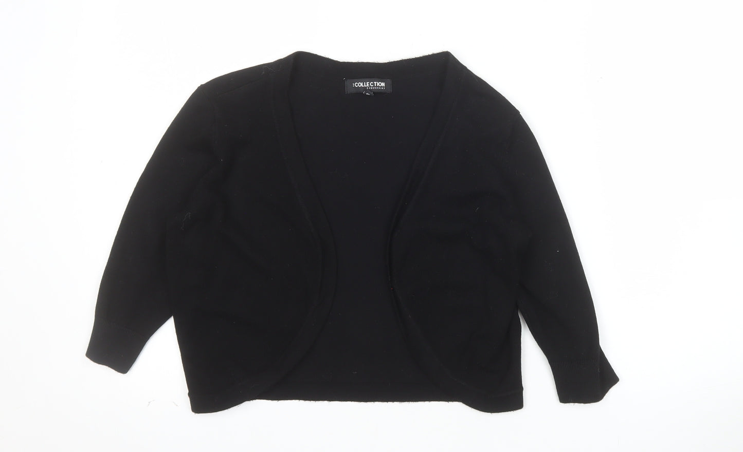 Debenhams Women’s Black Viscose Knit V-Neck Cardigan Size 10