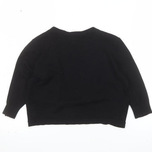 Debenhams Women’s Black Viscose Knit V-Neck Cardigan Size 10