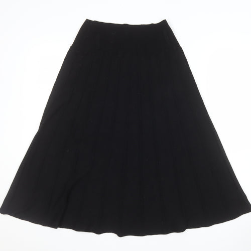 Marks and Spencer Womens Black A-Line Midi Skirt Size 14