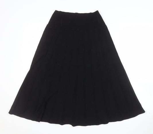 Marks and Spencer Womens Black A-Line Midi Skirt Size 14
