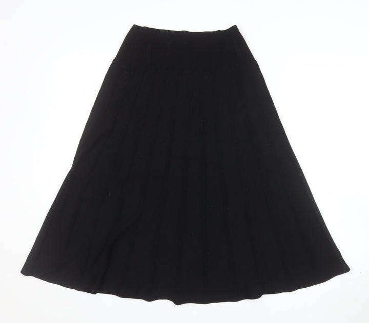 Marks and Spencer Womens Black A-Line Midi Skirt Size 14
