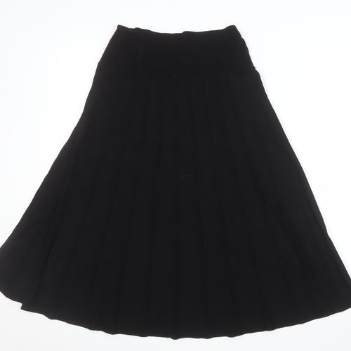 Marks and Spencer Womens Black A-Line Midi Skirt Size 14