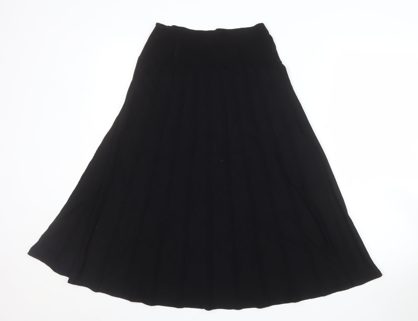Marks and Spencer Womens Black A-Line Midi Skirt Size 14