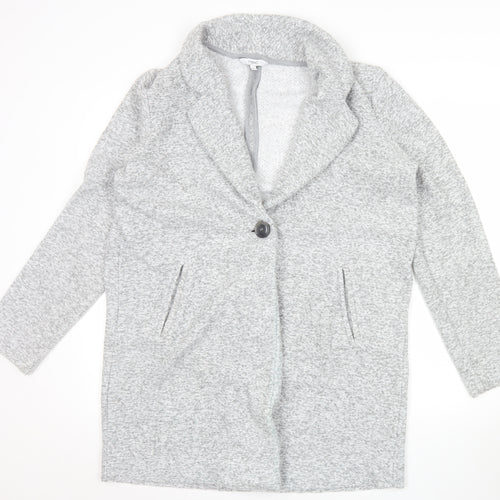 Next Women’s Grey Knit Coatigan Size 14 Long Sleeve Casual