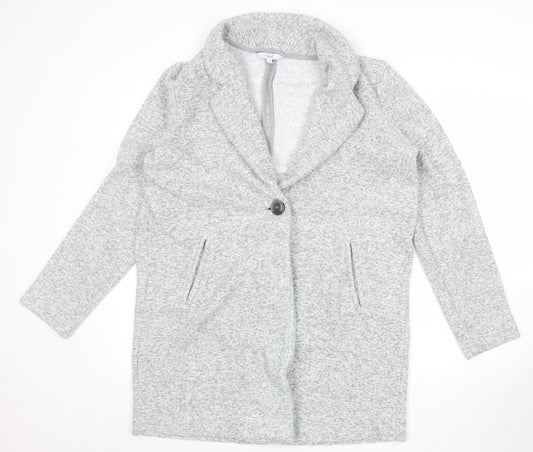 Next Women’s Grey Knit Coatigan Size 14 Long Sleeve Casual