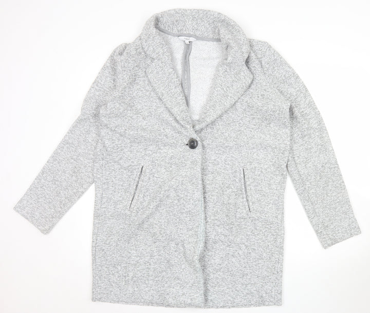 Next Women’s Grey Knit Coatigan Size 14 Long Sleeve Casual