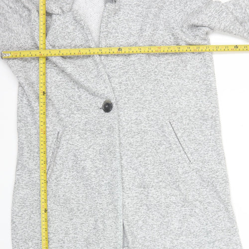 Next Women’s Grey Knit Coatigan Size 14 Long Sleeve Casual