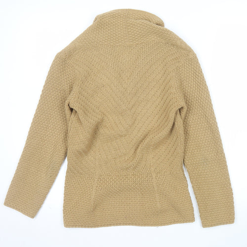 Marks and Spencer Women’s Beige Wool Blend Collared Cardigan Size 8