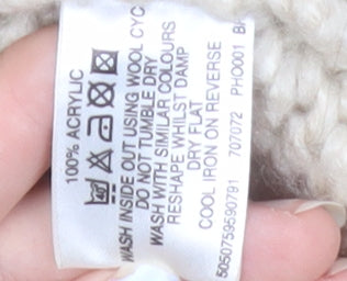 Bay Women’s Beige Chunky Knit Cropped Cardigan Size 12