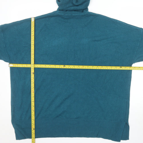 Next Women’s Teal Roll Neck Long Sleeve Jumper XL Acrylic Knitwear