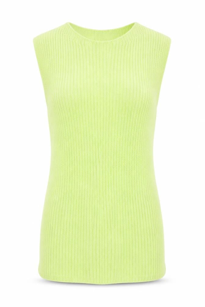 Zara Women Green Sleeveless Knit Tank Top Size S