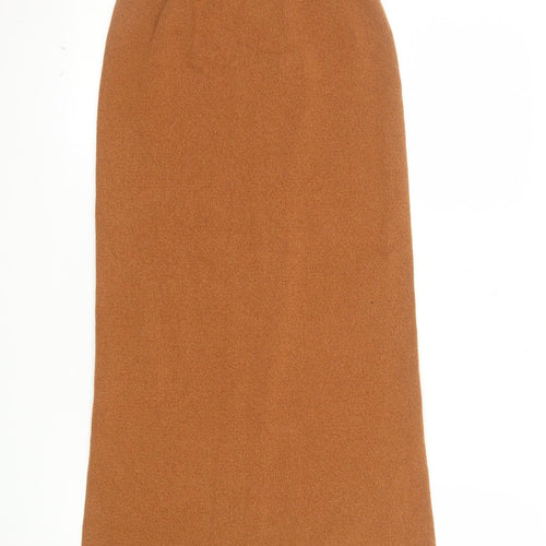 Atmosphere Women's Brown Knit Midi Button Pencil Skirt Size 8