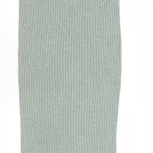 ASOS DESIGN Women’s Green Sleeveless Ribbed Knit Bodycon Midi Dress Size 12-14