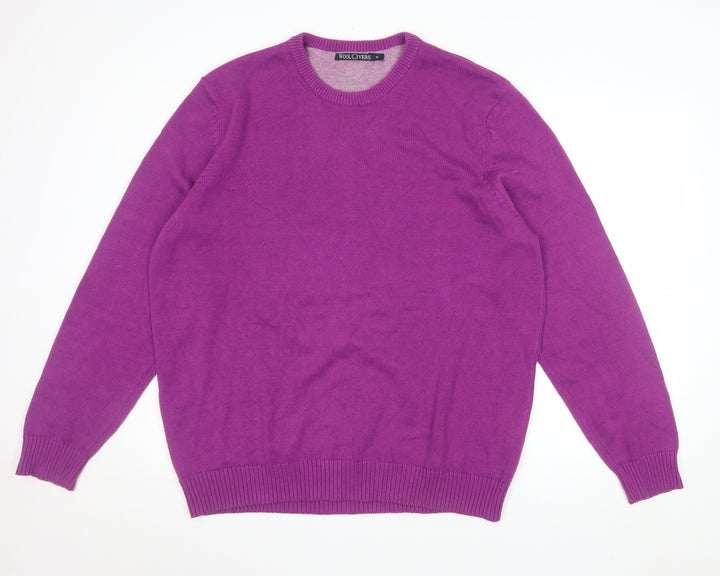WoolOvers Women's Purple Cotton Crew Neck Jumper XL