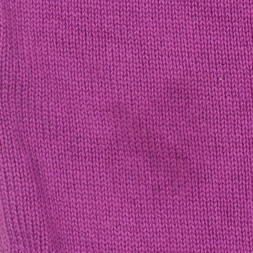 WoolOvers Women's Purple Cotton Crew Neck Jumper XL