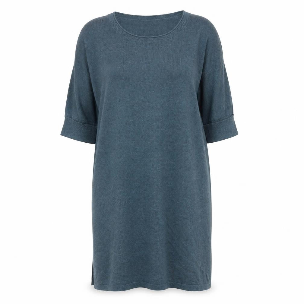 Poetry Women Blue Silk Cashmere Tunic Jumper Size 8